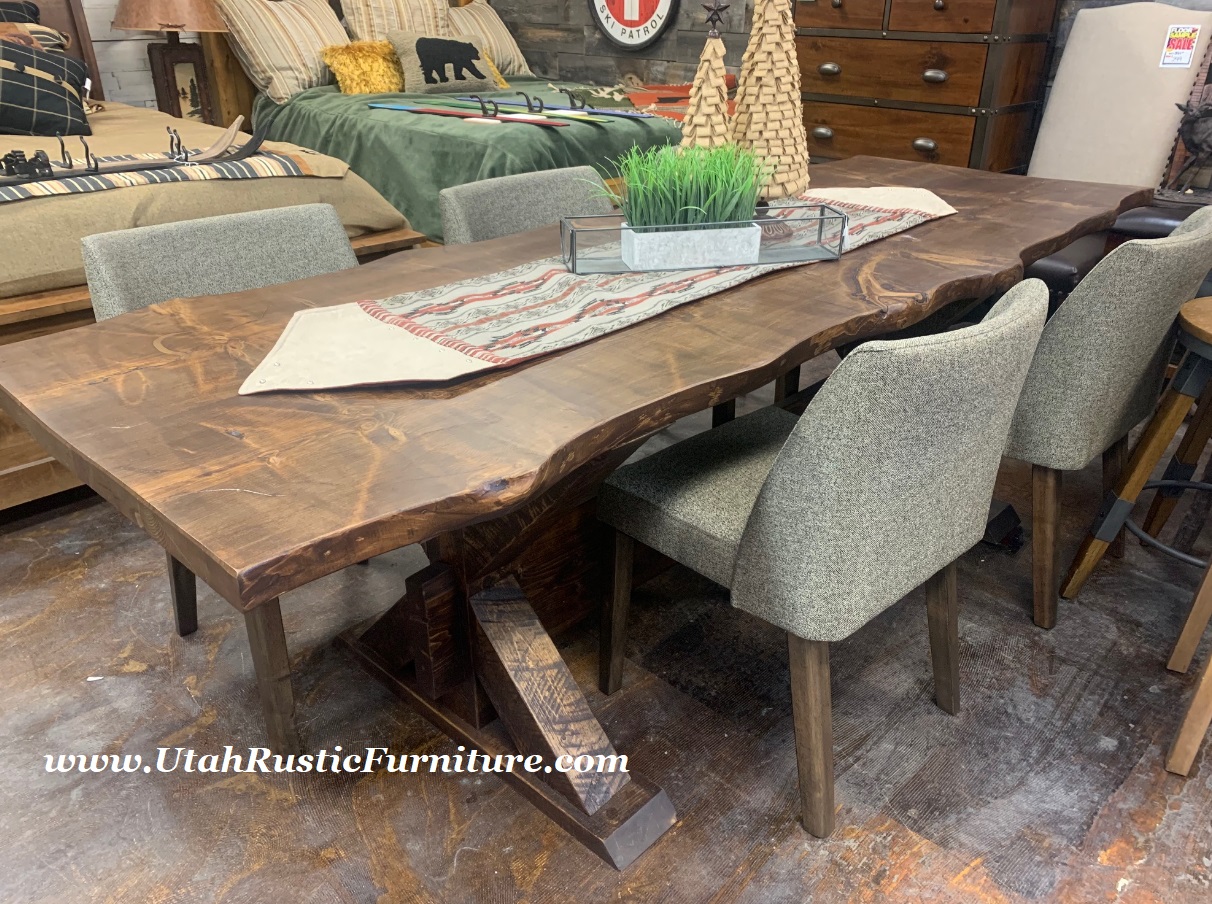 Live edge store dining set